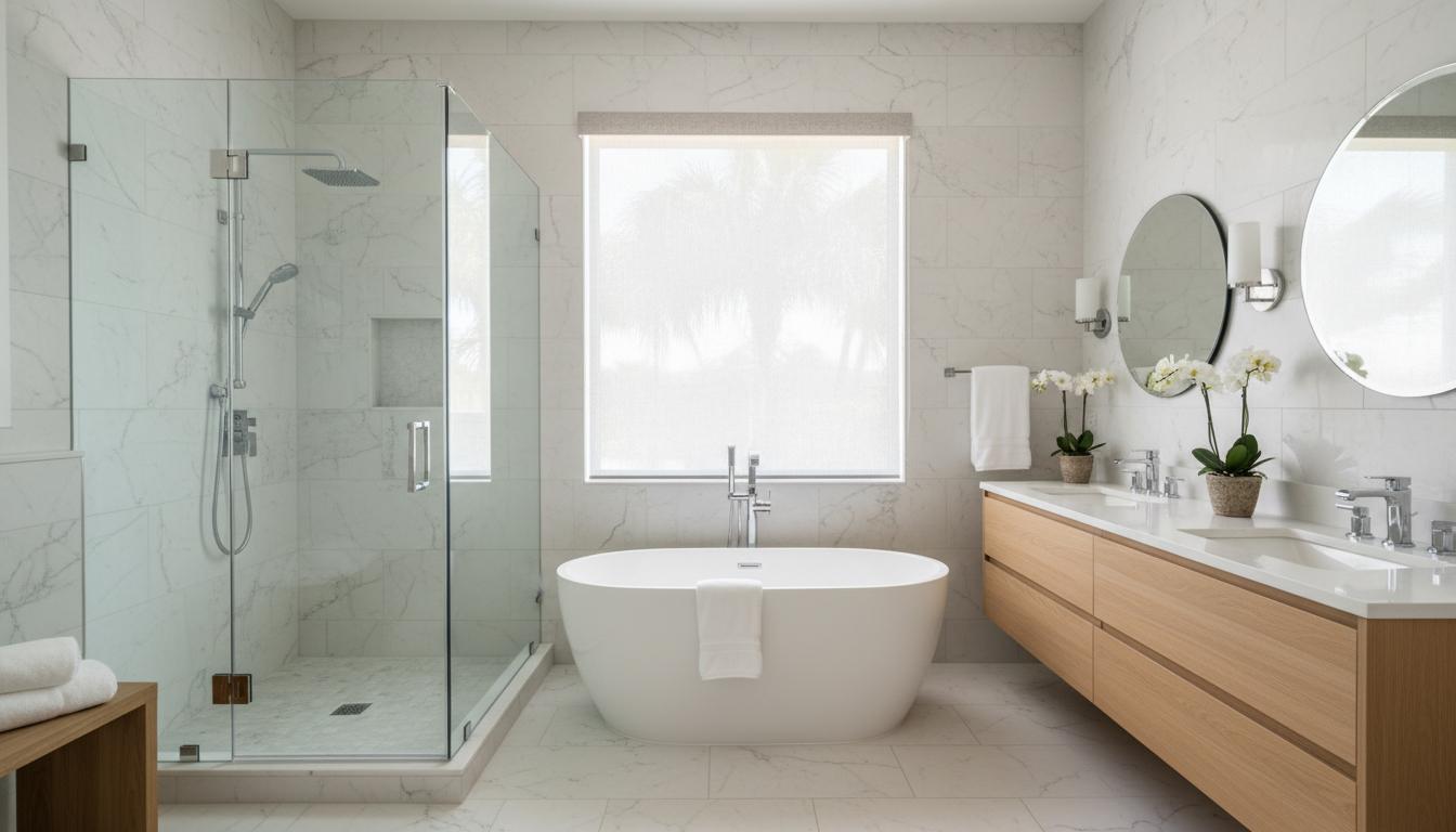 Luxury bathroom renovation by Craft Builders in Naples FL